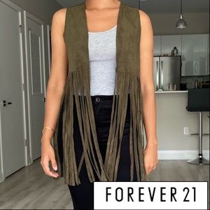 Suede Fringe Vest